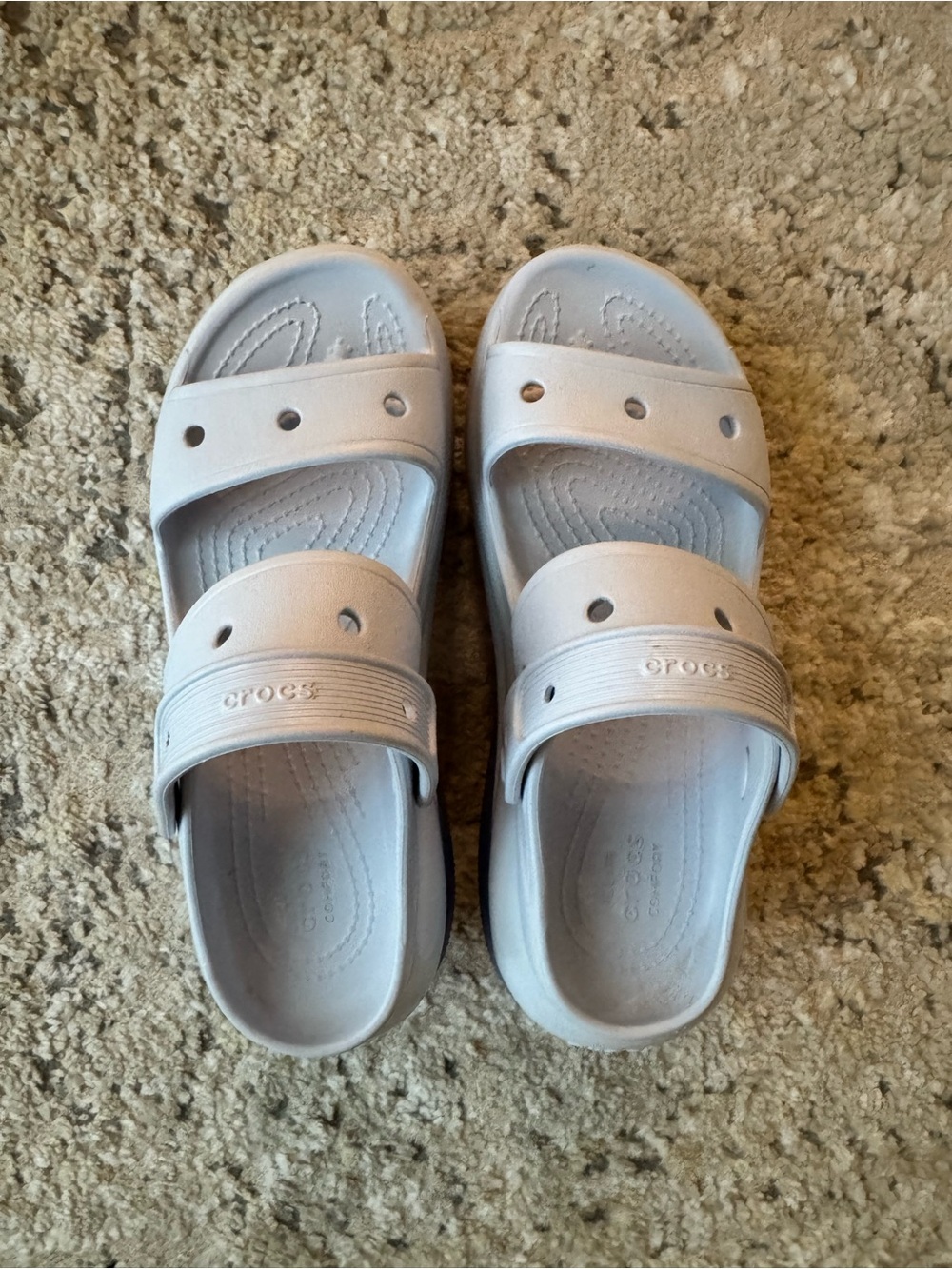 CROCS Women’s Double-Strap Slide Sandals in Electric Blue